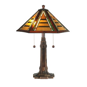 Grueby Tiffany - Two Light Table Lamp