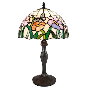 Pazio Floral Butterfly - 1 Light Table Lamp-19.5 Inches Tall and 12 Inches Wide