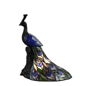 Galana Blue Peacock - 1 Light Accent Lamp-15.5 Inches Tall and 13.25 Inches Wide