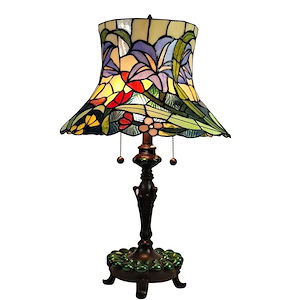 Entrada Floral - 2 Light Table Lamp-26 Inches Tall and 16 Inches Wide