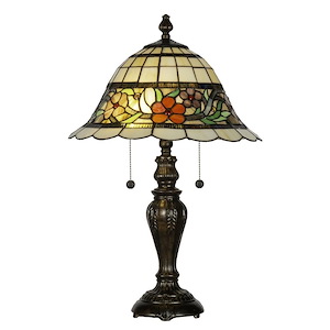 Seville Floral - 2 Light Table Lamp-25 Inches Tall and 16 Inches Wide