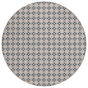Marlo - Round Area Rug in Black Finish-Multiple Sizes - 1301430