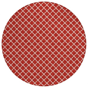 York - Round Area Rug in Red Finish-Multiple Sizes