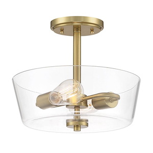Westin - 2 Light Semi-Flush Mount In Modern Style-10 Inches Tall and 12 Inches Wide - 1157091