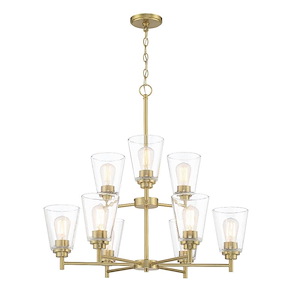 Westin - 9 Light Chandelier In Modern Style-28.25 Inches Tall and 30 Inches Wide
