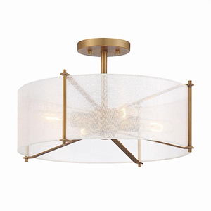 Daybreak - 4 Light Semi-Flush Mount-11.25 Inches Tall And 17.75 Inches Wide