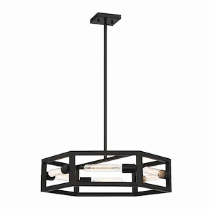 Urban Oasis - 6 Light Chandelier-6.75 Inches Tall And 24 Inches Wide