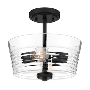 Ingo - 2 Light Semi-Flush Mount In Modern Style-11 Inches Tall and 12 Inches Wide - 1159904