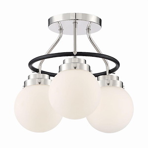 Elle - 3 Light Semi-Flush Mount-12.25 Inches Tall And 14 Inches Wide - 1090915
