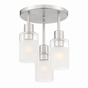 Cedar Lane - 3 Light Semi-Flush Mount-13.75 Inches Tall and 11 Inches Wide