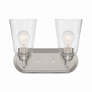 Zane - 2 Light Bath Vanity-10 Inches Tall and 12.5 Inches Wide