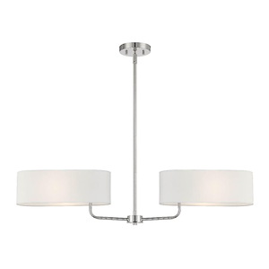 Midtown - 2 Light Island In Modern Style-7.75 Inches Tall and 38 Inches Wide
