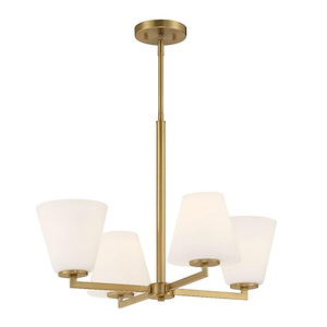 Palmyra - 4 Light Chandelier In Mid-Century Modern Style-18.5 Inches Tall and 24 Inches Wide