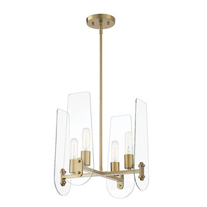 Bergen Beach - 4 Light Chandelier In Glam Style-15 Inches Tall and 16 Inches Wide - 1159361