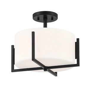 Cambria - 2 Light Semi-Flush Mount In Modern Style-11.5 Inches Tall and 14.25 Inches Wide