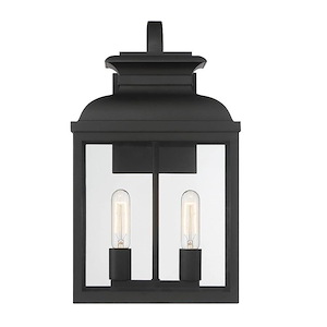 Milton - 2 Light Outdoor Wall Lantern In Transitional Style-19 Inches Tall and 11 Inches Wide