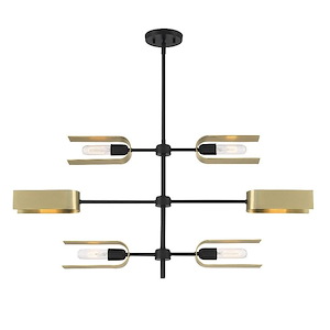 U Turn - 6 Light Island In Glam Style-17.75 Inches Tall and 38 Inches Wide - 1159435