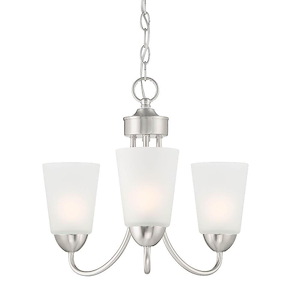 Malone - 3 Light Chandelier In Transitional Style-15.5 Inches Tall and 18 Inches Wide - 1157801