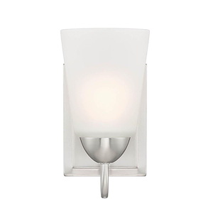 Malone - 1 Light Wall Sconce In Transitional Style-9.25 Inches Tall and 4.75 Inches Wide