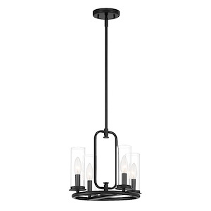 Hudson Heights - 4 Light Convertible Pendant In Traditional Style-11.75 Inches Tall and 14 Inches Wide - 1155437