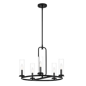 Hudson Heights - 5 Light Chandelier In Traditional Style-17.5 Inches Tall and 22.75 Inches Wide