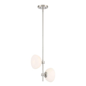 Zio - 2 Light Pendant In Retro Style-13 Inches Tall and 10.25 Inches Wide
