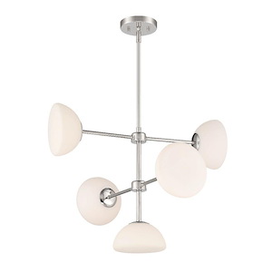 Zio - 5 Light Chandelier In Retro Style-18.5 Inches Tall and 24 Inches Wide