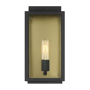 Twilight - 1 Light Outdoor Wall Lantern In Modern Style-14 Inches Tall and 7 Inches Wide