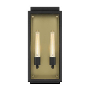 Twilight - 2 Light Outdoor Wall Lantern In Modern Style-18 Inches Tall and 8 Inches Wide - 1157090