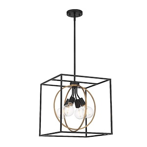 Kew Gardens - 4 Light Pendant In Modern Style-15 Inches Tall and 15 Inches Wide