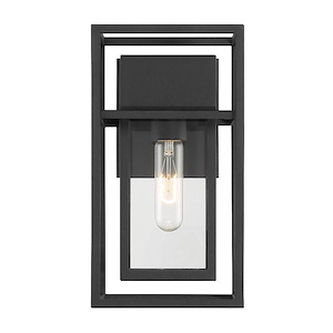 Burton - 1 Light Outdoor Wall Lantern In Modern Style-12 Inches Tall and 6.5 Inches Wide