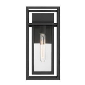 Burton - 1 Light Outdoor Wall Lantern In Modern Style-16 Inches Tall and 7.5 Inches Wide - 1155979