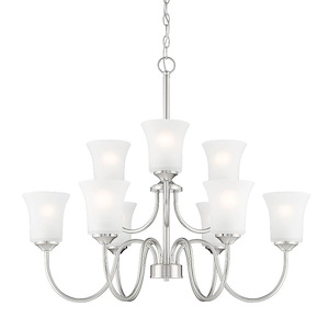 Bronson - 9 Light Chandelier In Transitional Style-27.5 Inches Tall and 30 Inches Wide