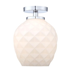 Dita - 1 Light Semi-Flush Mount -12 Inch Tall and 9 Inch Wide - 1376185