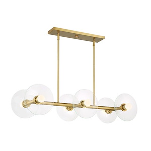 Litto - 6 Light Island -8 Inch Tall and 36 Inch Wide - 1376198