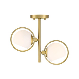 Teatro - 2 Light Semi-Flush Mount -12.5 Inch Tall and 14.75 Inch Wide - 1376207