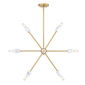 Star Dust - 8 Light Chandelier -24.25 Inch Tall and 28 Inch Wide - 1376225