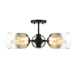 Gatsby - 3 Light Semi-Flush Mount -9.25 Inch Tall and 20.5 Inch Wide - 1376232