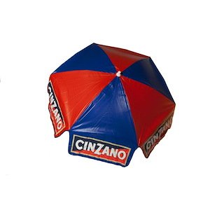 Cinzano - 6 Foot Umbrella With Beach Pole