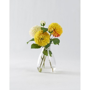 Dahlias - Vase-13 Inches Tall and 9 Inches Wide