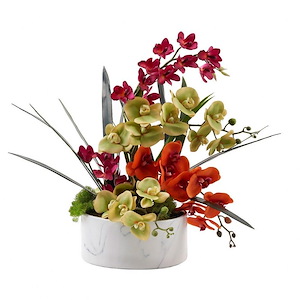 Orchids - Round Planter-23.5 Inches Tall and 21 Inches Wide