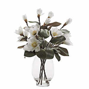 Magnolias - Pedestal Vase-24 Inches Tall and 20 Inches Wide