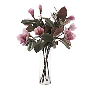 Magnolia Stems - Vase-27 Inches Tall and 22 Inches Wide