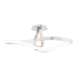 Mobius - 28W 1 LED Semi-Flush Mount-7.75 Inches Tall and 9.88 Inches Wide