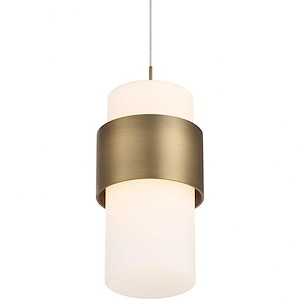 Banded - 9.25 Inch 20W 1 LED Pendant with Title 24 Compliant