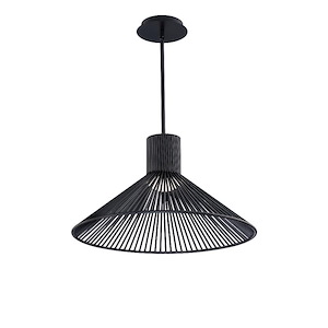 Cappe - 15W 1 LED Pendant-11.5 Inches Tall and 21 Inches Wide