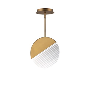 Crescent - 11W 1 LED Pendant-10 Inches Tall and 0.75 Inches Wide