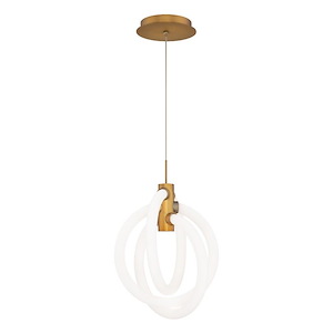 Knot - 27W 3 LED Pendant-12.88 Inches Tall and 10 Inches Wide