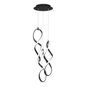 Interlace - 64W 3 LED 4-CCT Pendant-20.5 Inches Tall and 11.75 Inches Wide
