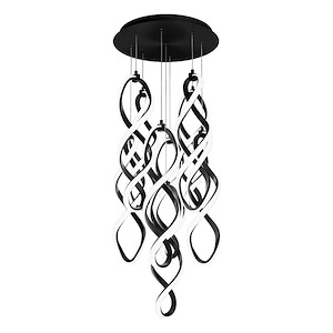 Interlace - 193W 9 LED 4-CCT Pendant-20.5 Inches Tall and 17 Inches Wide - 1332638